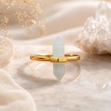 Manifestation Point Amazonite Crystal Ring