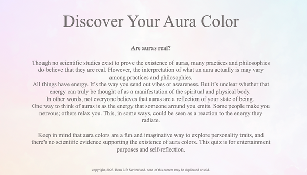 Your Aura Color Quiz + Meaning