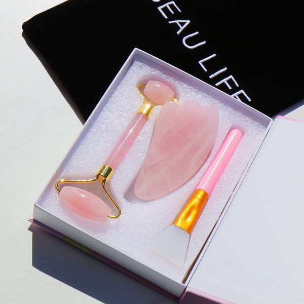 Rose Quartz Facial Set.
